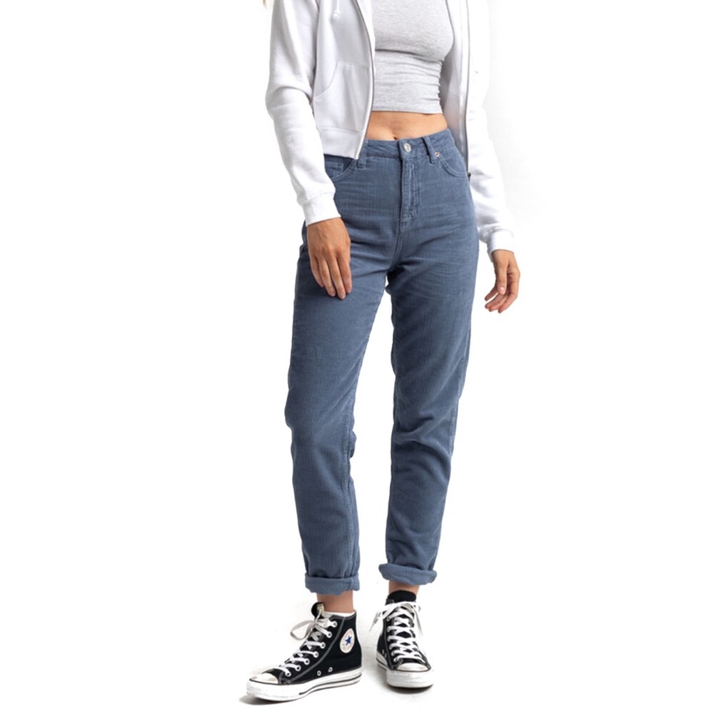 Urban Outfitter BDG The Mom High Rise Blue Corduroy High Waisted Jeans Pants